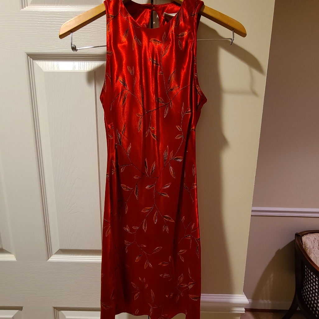 Vintage Silk Floral Mini Dress